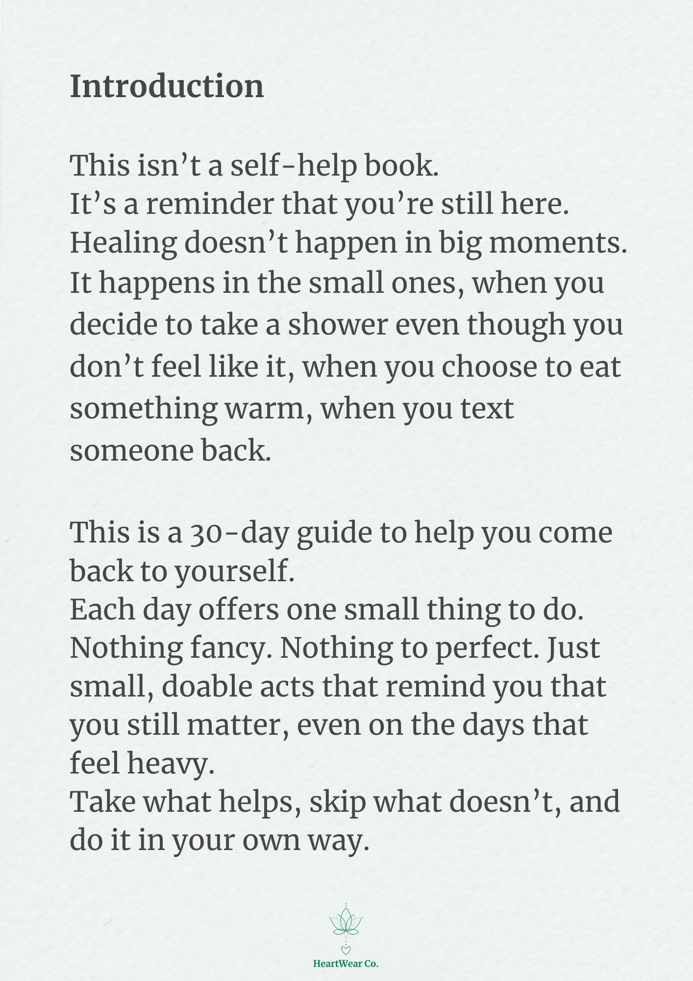 Little Acts of Healing